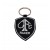 Cafe Racer Black Shield double sided key ring