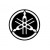 Emblem klistermärke för Yamaha modeller svart (∅ 5,5 cm)