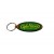 Cafe Racer ovale green double sided key ring