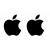 Paire d'autocollants avec logo Apple