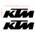 Sticker for K T M models black (3 x 9 cm)