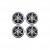 Set adesivi emblema 3D per T-max/X-Max/R1/R6/TDM/Tracer/MT/Fazer/XT argento